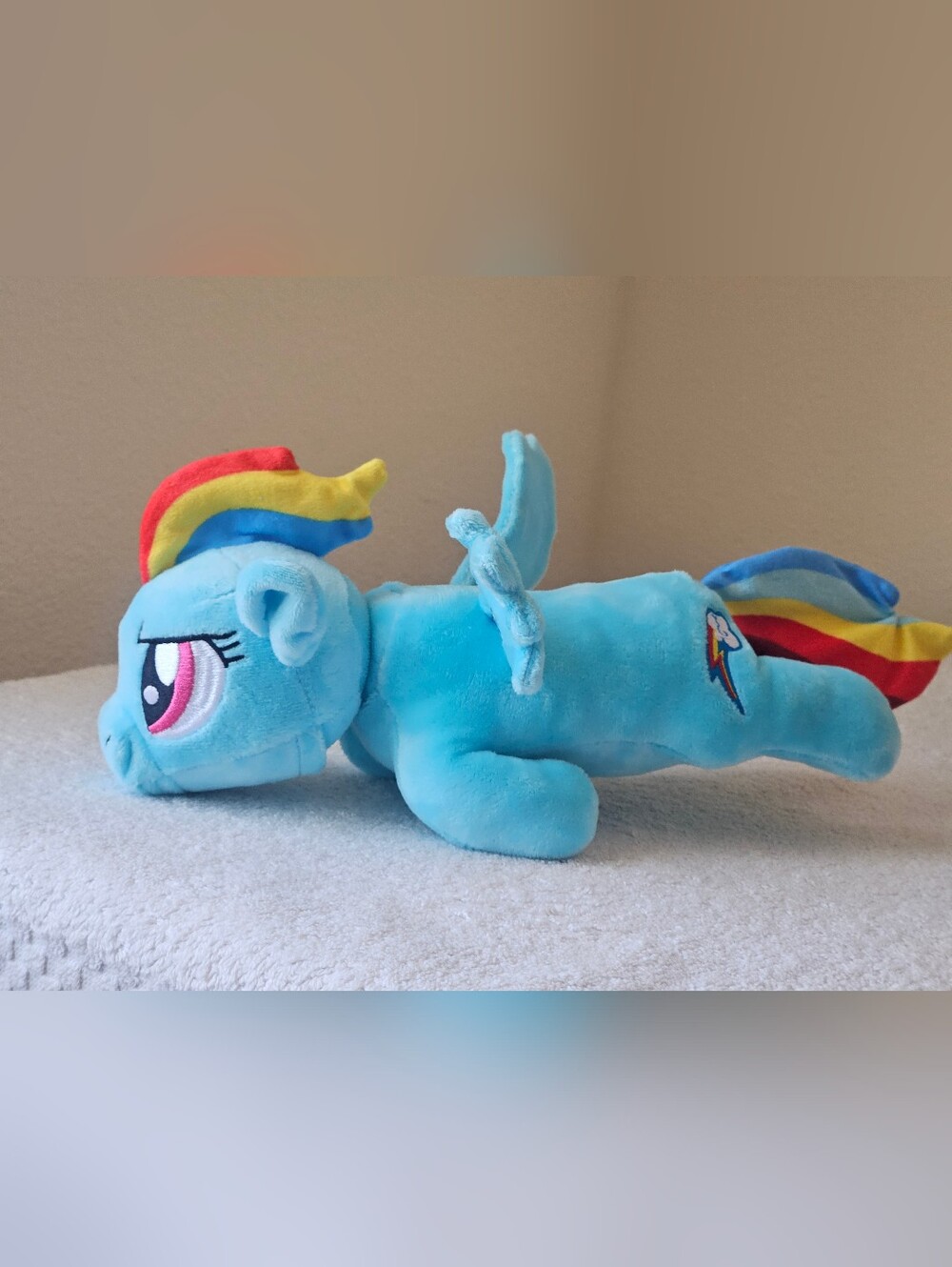 My Little Pony Light Blue Plush with Rainbow Mane